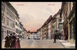 AK Delémont, Grande Rue, Magasin J. Ullmann Fils