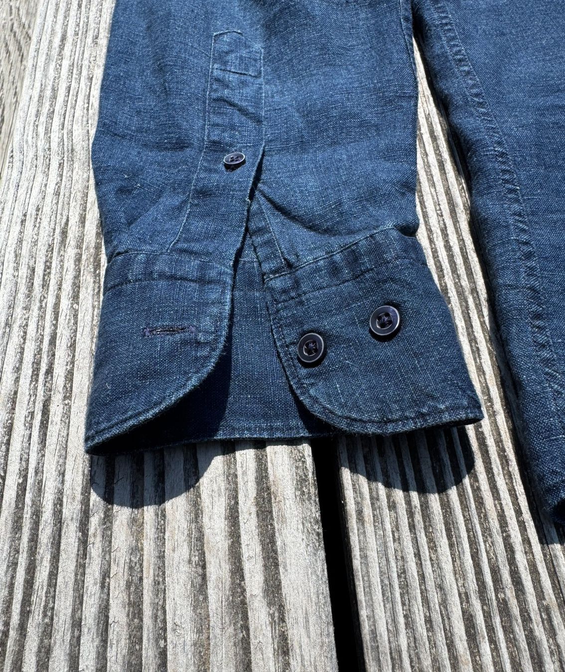 Massimo Dutti Hemden: Hemd Gr M Slim LEINEN Denim Look - Massimo Dutti – Gebraucht aus Männedorf von LTMCS 4