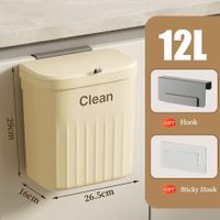 Küchenabfalleimer 12L beige Hängeabfalleimer