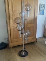 Stehlampen Retro Chic mit Rauchglas 70.Jahre  5 Glaskugeln 
