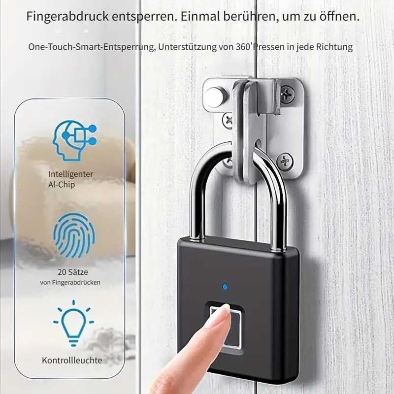 Lucchetti: Fingerprint Vorhängeschloss, wasserdicht – Nuovo e nell'imballaggio originale da Giubiasco venduto da softmail 1