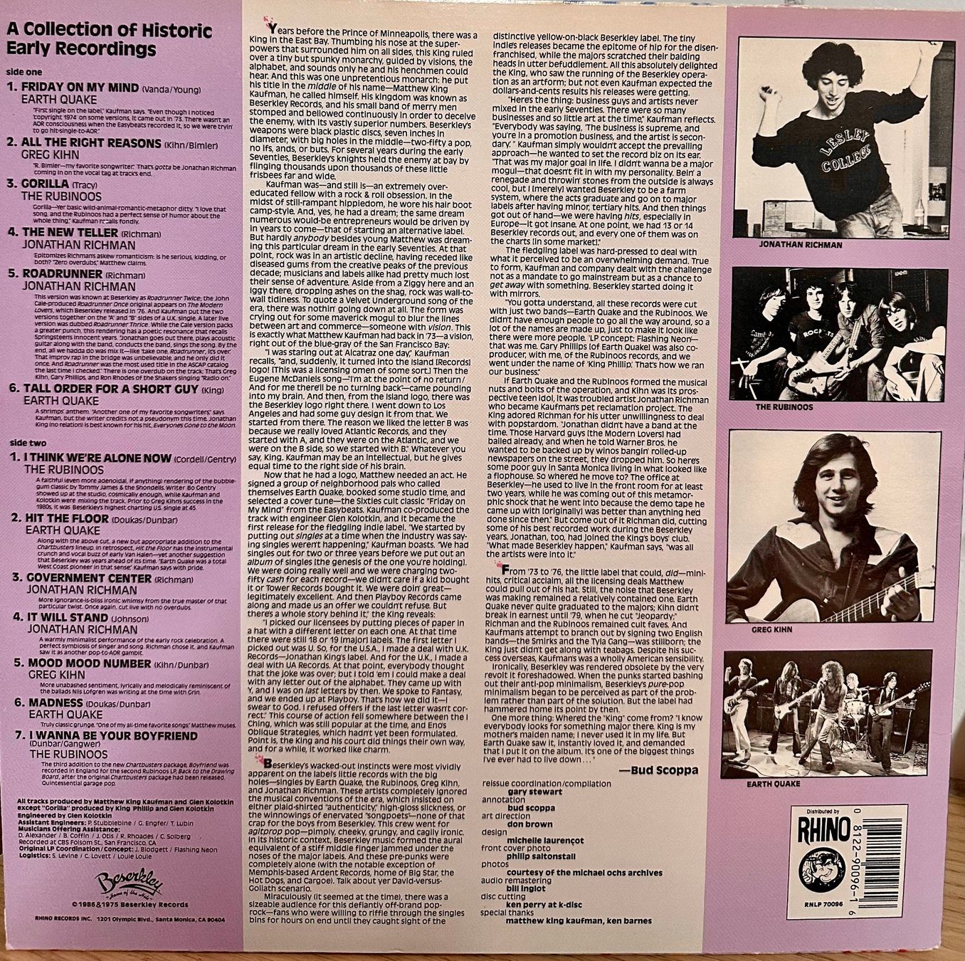 Vinyles: Various - Chartbusters Beserkley//LP: VG++; Sleeve: NM – D'occasion à Zürich par saltbee 1