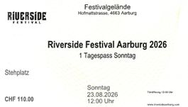 Riverside Festival Aarburg 2026 - 1 Tagespass Sonntag