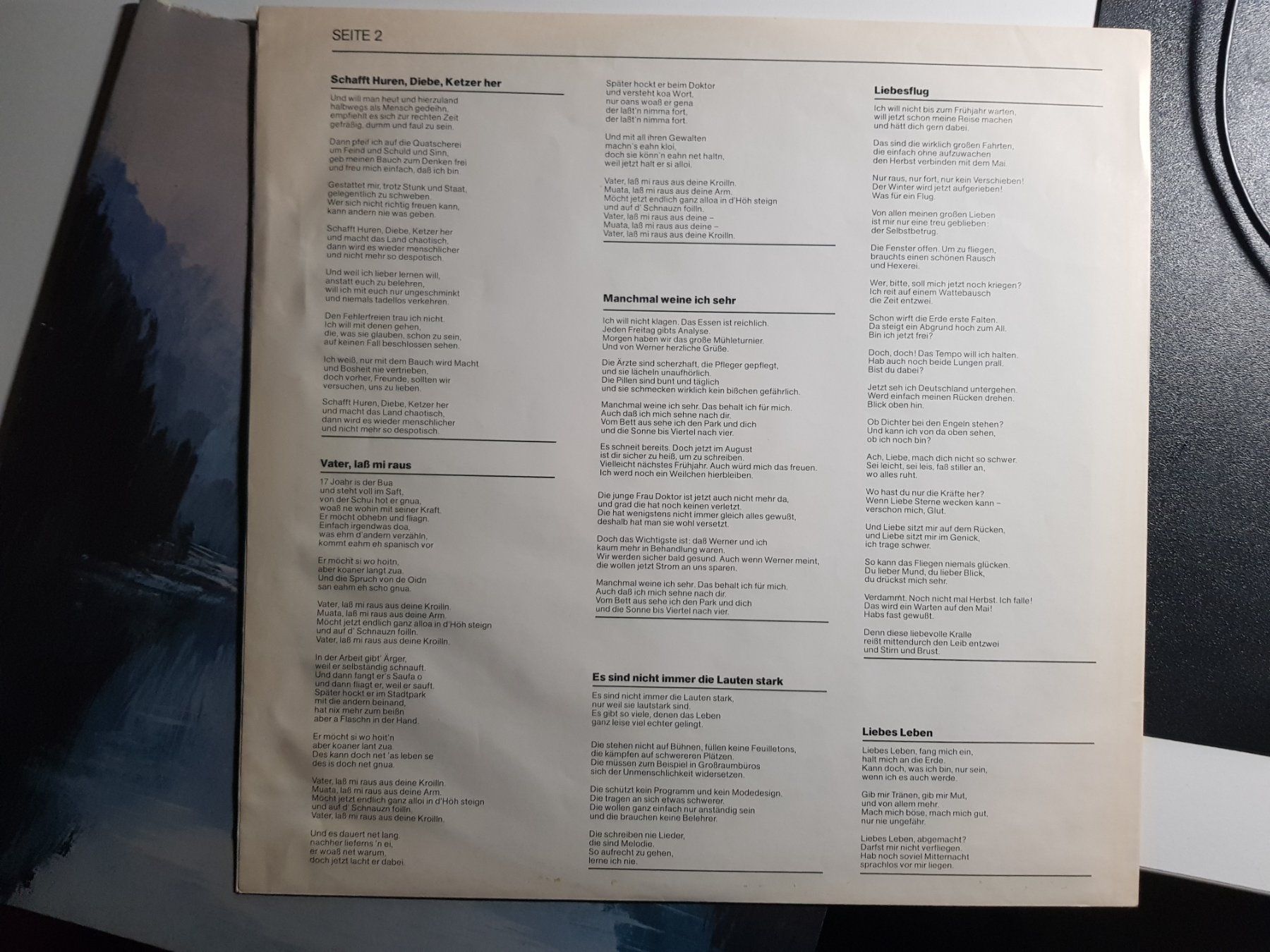 Dischi in vinile: LP: Konstantin Wecker - Liebesflug - 1981 – Usato da Walterswil BE venduto da Lonitti 4