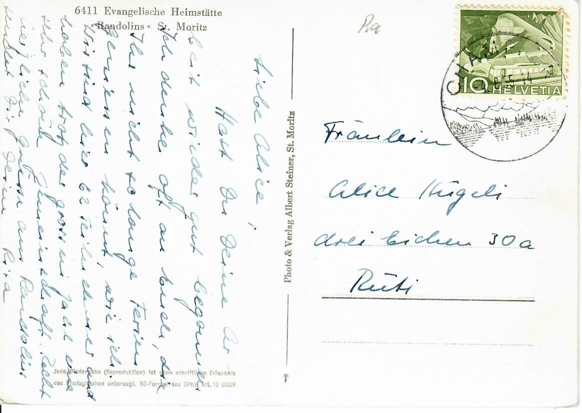 Cartoline postali: Evangelische Heimstätte Randolins – Usato da Hochdorf venduto da Ziegel-16 1