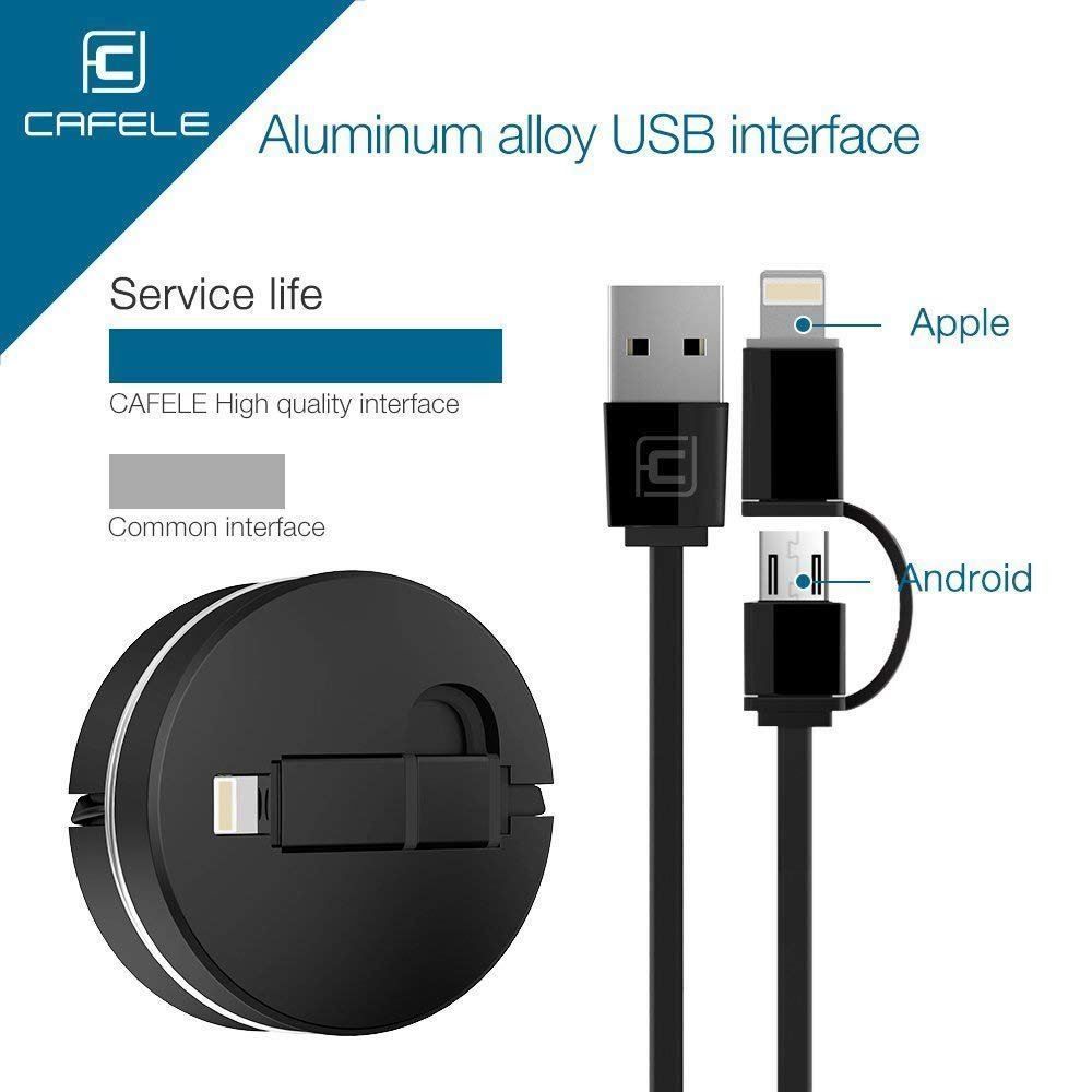 Câbles: Câble chargeur rétractable IOS&Micro USB – Neuf avec emballage d'origine à Morges par DigiAC 6