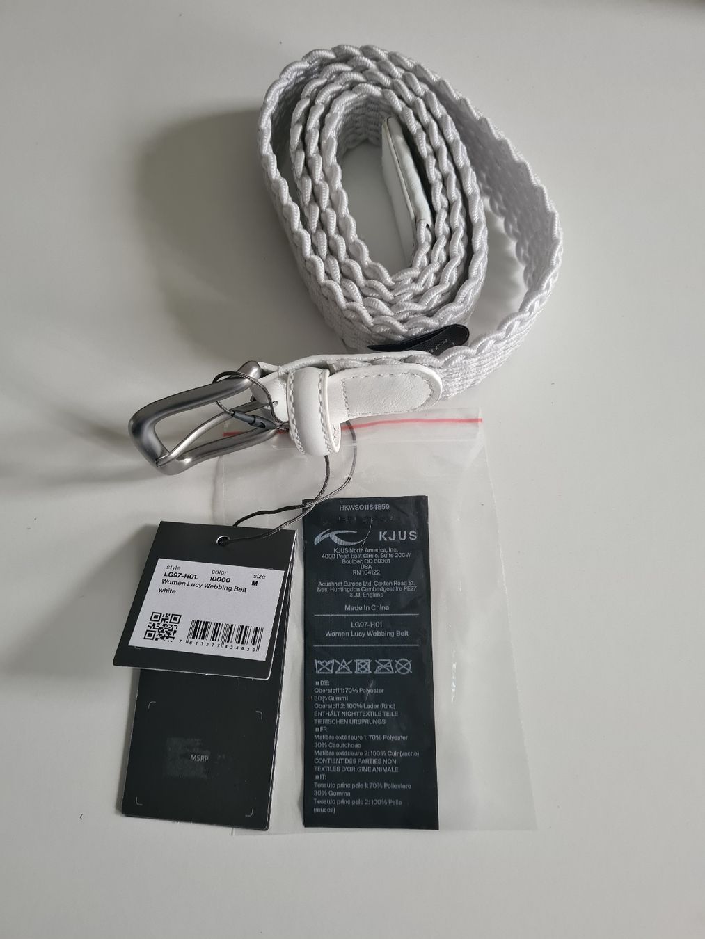 Kjus Ceintures: KJUS WEBBING GOLFGURT WEISS GR.M – Neuf avec emballage d'origine à Adlikon par jahr01