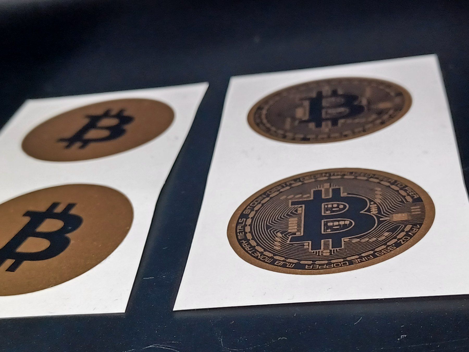 Sticker: Bitcoin Goldsticker BTC / 4er Set – Nuovo e nell'imballaggio originale da Turbenthal venduto da enjak 4