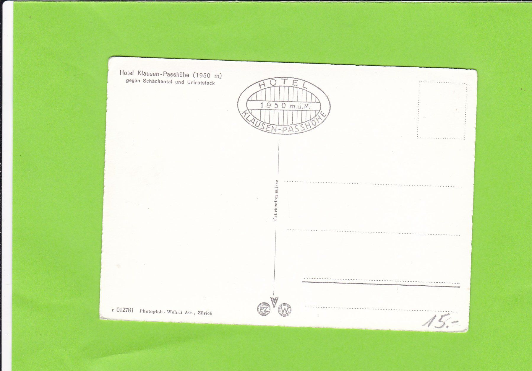 Cartoline postali: Hotel Klausenpasshöhe-Oldtimer-Postauto-belebt – Usato da St. Peterzell venduto da neckertal 1