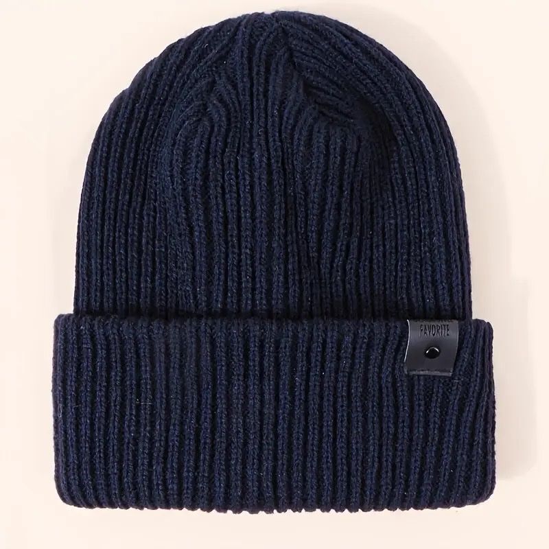 Copricapi, berretti & cappellini: Warme Wintermütze dunkelblau gestrickt neu – Nuovo e nell'imballaggio originale da Wettingen venduto da Chnoelleli