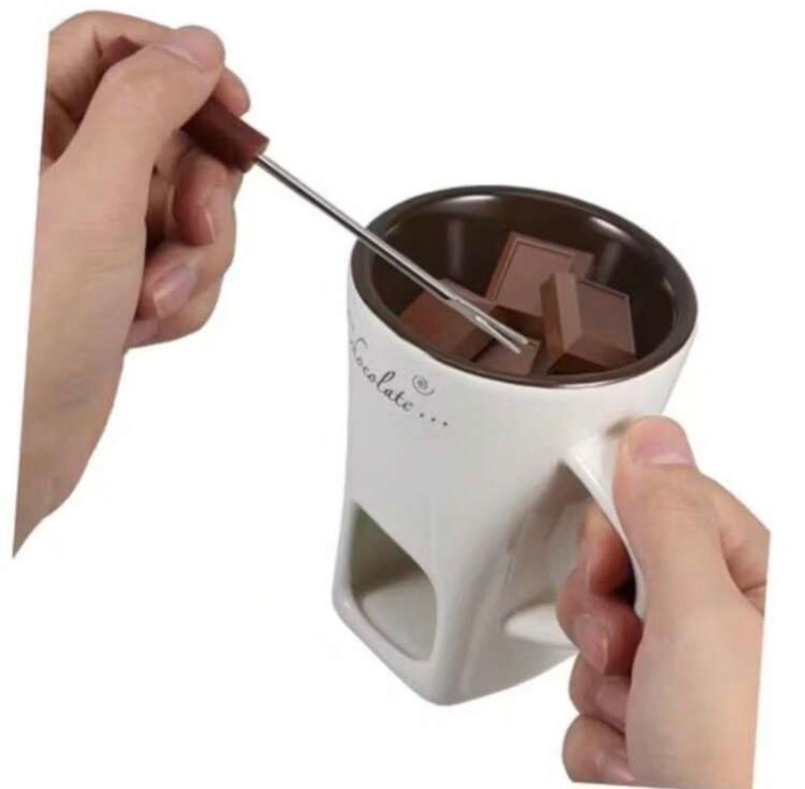 Küchengeräte: Schoggi-Becher-Fondue-Set mit Gabel – Neu und originalverpackt aus Emmenbrücke von ShopDirect 1