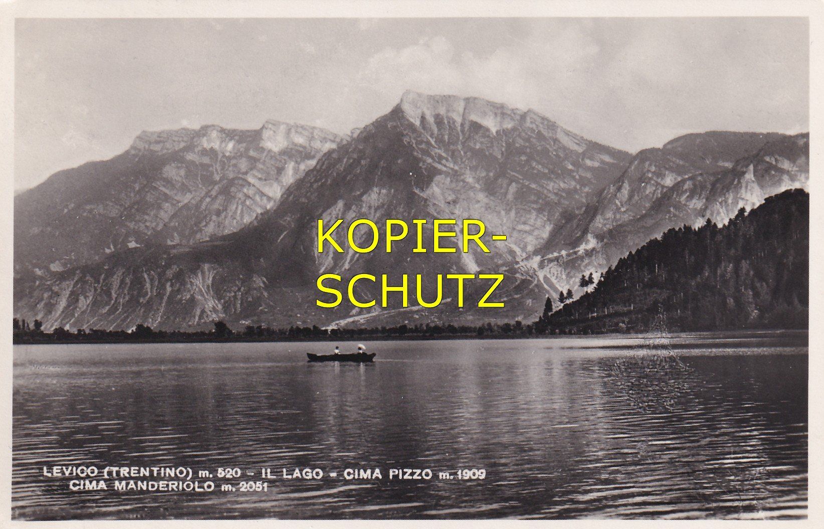 Cartoline postali: Lago di Levico, Cima Pizzo e Cima Manderiolo /mp – Usato da Hombrechtikon venduto da Rudolf07