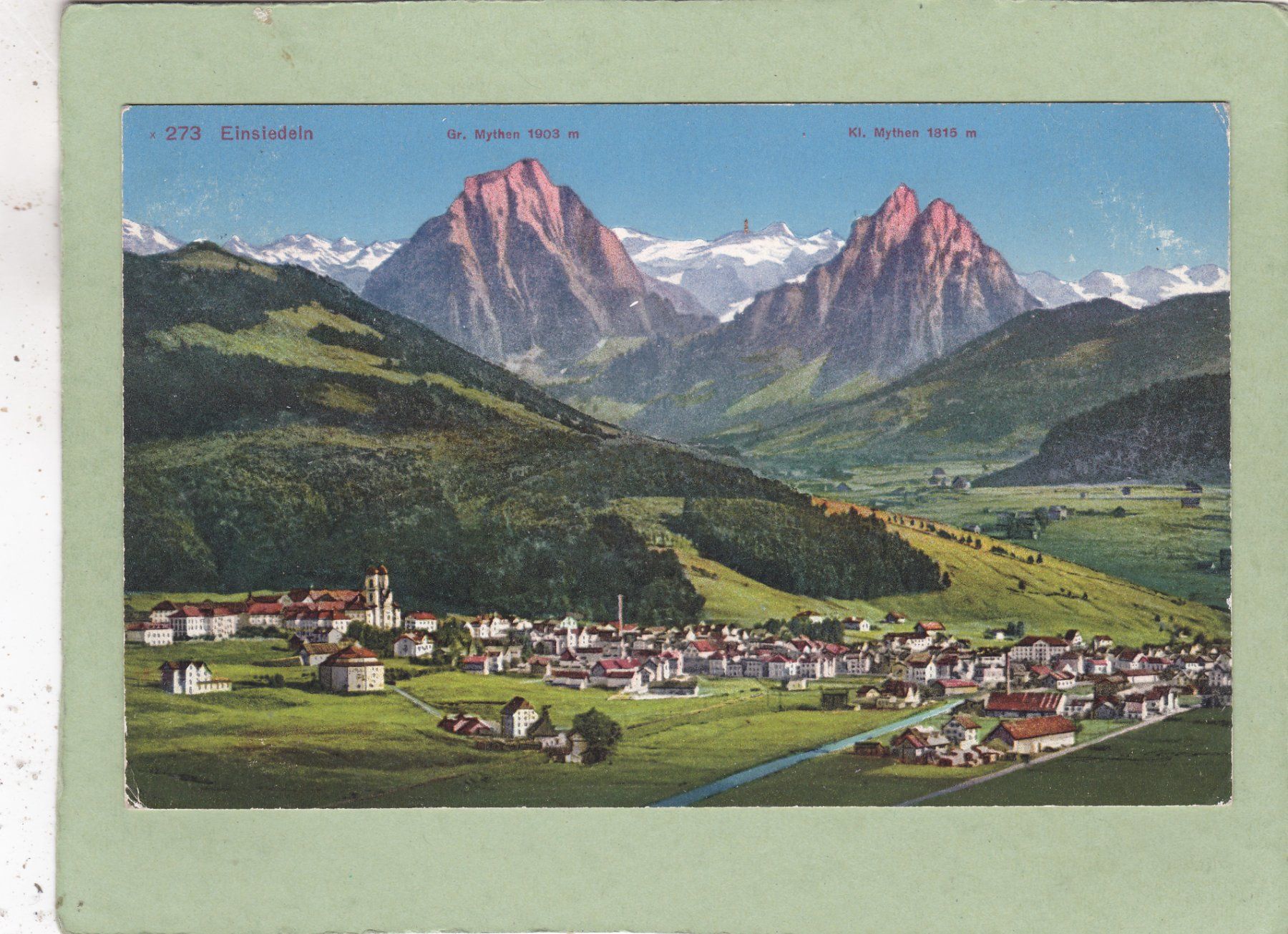 Cartes postales: Einsiedeln Mythen 1923 – D'occasion à Herisau par Lisegrat2008