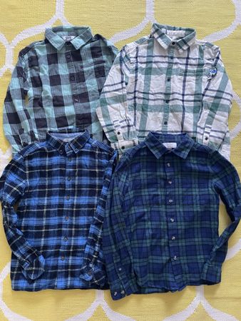4 Flanell Hemden, Holzfäller Stil, Gr.134, Top Zustand!