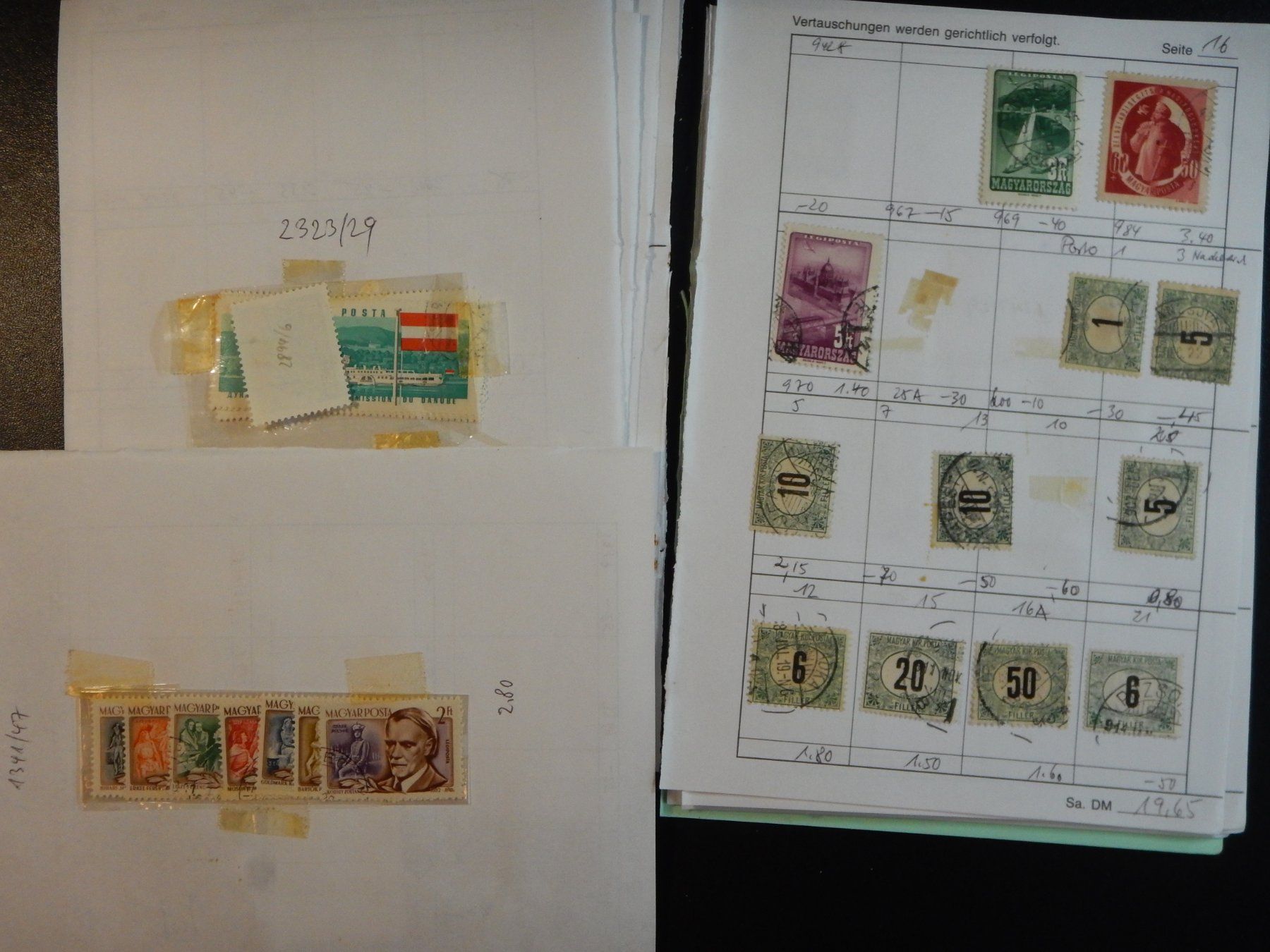 Tous les timbres: Ungarn Lot mit alten Werten I – D'occasion à Zürich par Muehlekauf 8