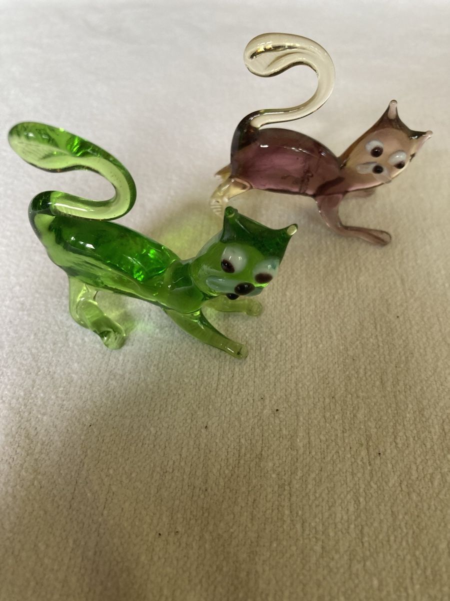Murano Figuren: Miniature Figuren Glas Kätzchen Murano 2 Teile – Gebraucht aus Rickenbach Sulz von bea_7ssd