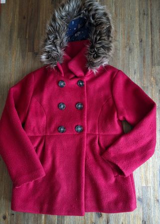 roter Wintermantel für Mädchen GR. 134
