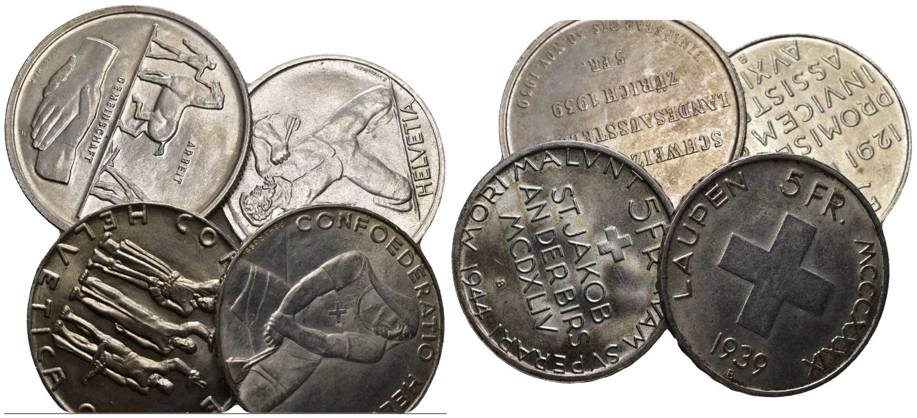 Toutes les monnaies: Schweiz 5 Franken Lot – D'occasion à Bern par numismatictops