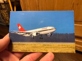 FLUGZEUG POSTKARTE SWISSAIR