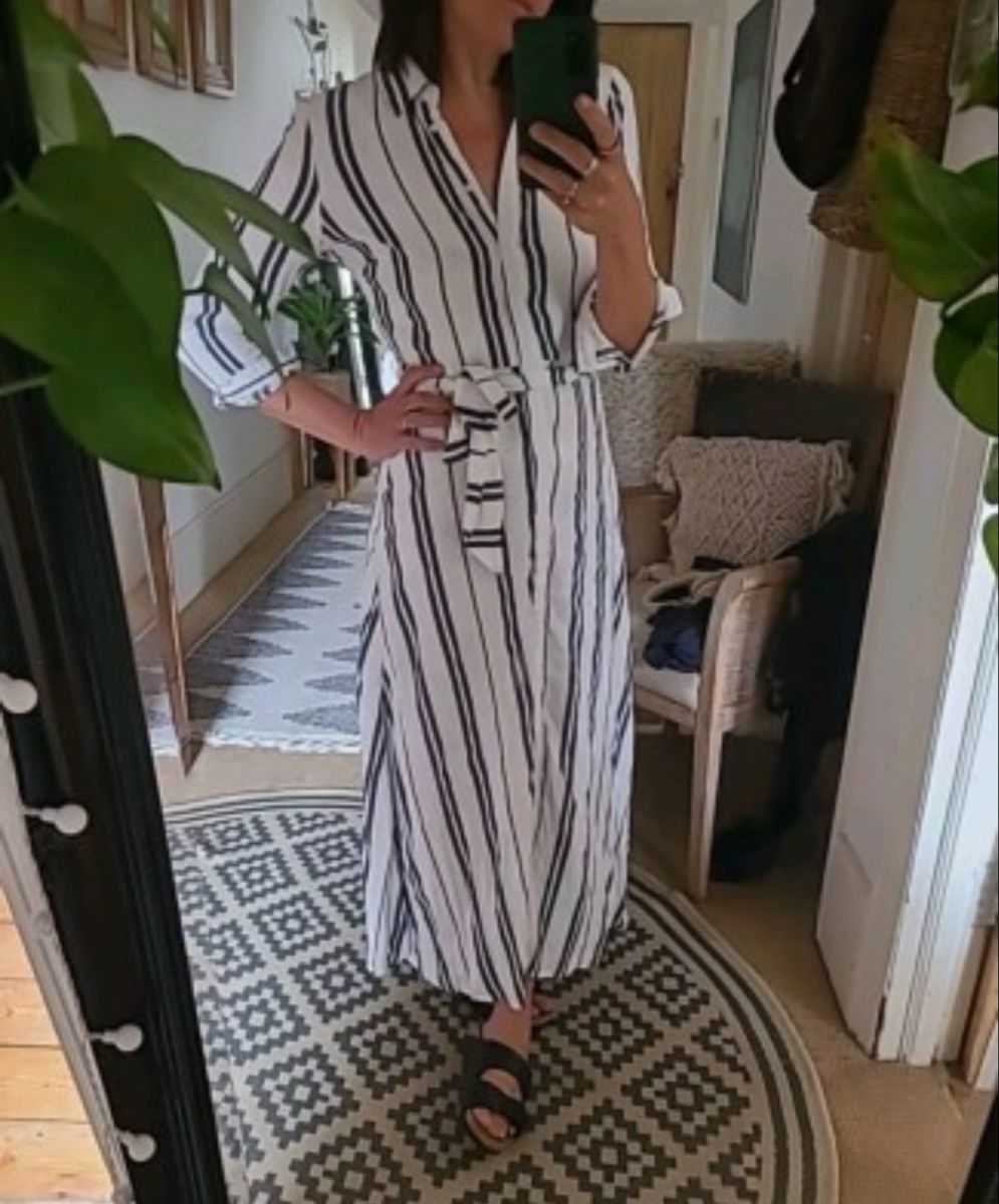 Zara Vestiti: Zara gestreiftes Hemdblusenkleid Grösse M – Usato da sonvico venduto da Ptequila 3