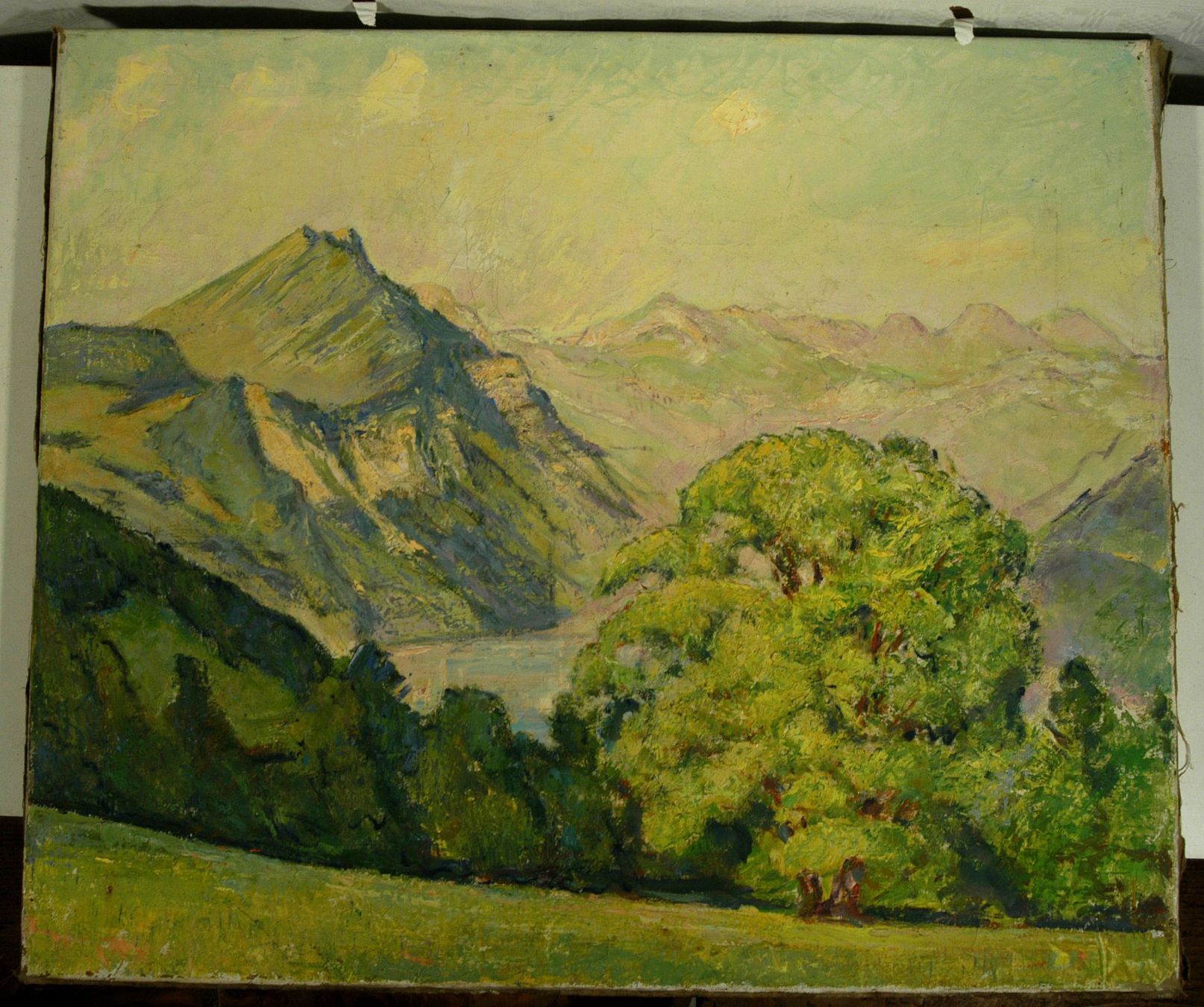Dipinti: Landschaft am See Oel auf Leinwand – Usato da Herisau venduto da Wisen