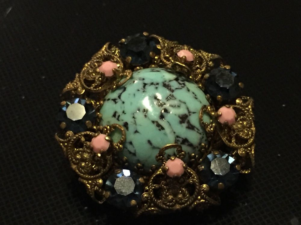 Superbe Broche Vintage Dorée - Accessoire Chic D'occasion