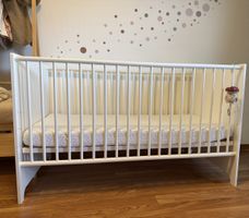 Hochwertiges Kinderbett 70×140 cm weiss – inkl. Lattenrost –