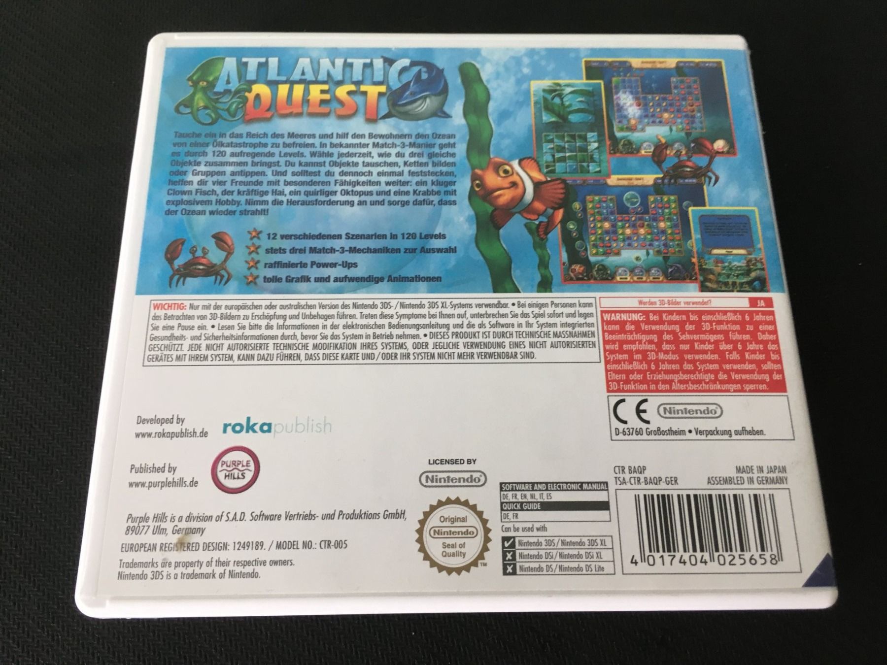 Nintendo Spiele: Atlantic Quest für Nintendo 3DS – Gebraucht aus St.Gallen von sjosjo 1