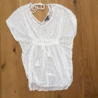 Damen Strandkleid weiss Grösse S mit Spitze