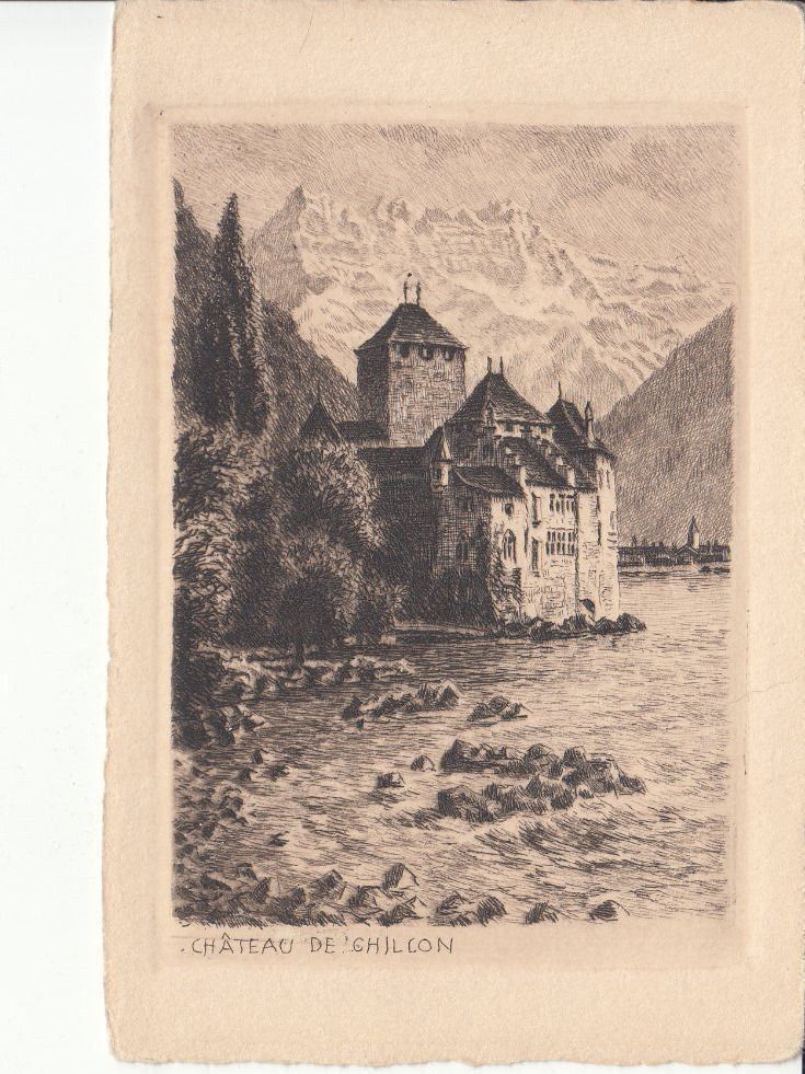 Cartoline postali: Chillon, Chateau, ca. 1950 – Usato da Bürglen TG venduto da StampGraf