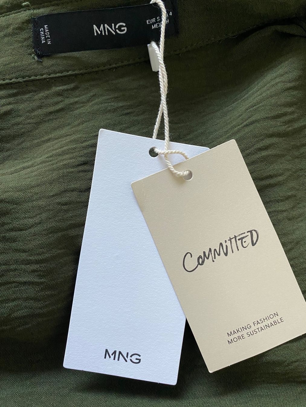 Mango Vestiti: MANGO Hemdkleid mit Gürtel - neu - – Nuovo (secondo la descrizione) da Jona venduto da vanessasupermarket20 6