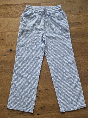 Neue Sommerhose von Pieces, Grösse L, hellblau/weiss