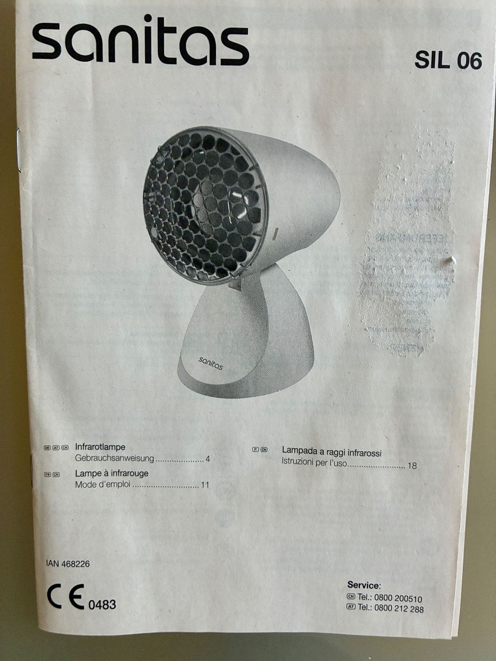 Medizinische Geräte: Infrarotlampe Sanitas – Gebraucht aus Ammerzwil BE von Frama0 3