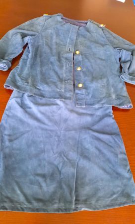 Wildleder Kostüm, handgefertigt, ganz weiches Leder, M