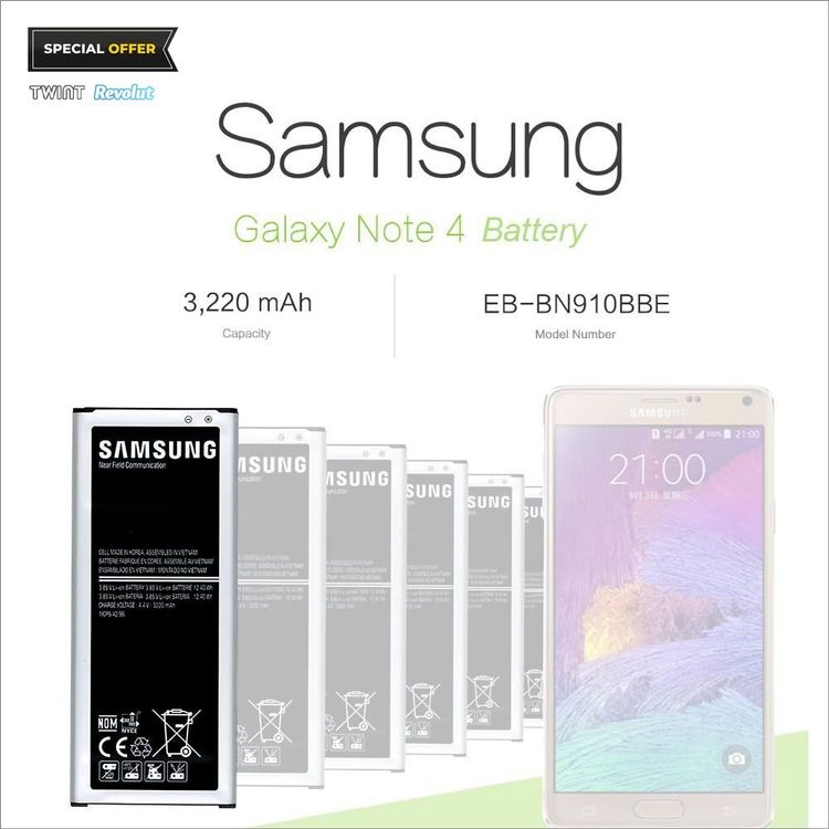 Galaxy Note 4 Akku EB-BN910BBE Samsung | Kaufen auf Ricardo