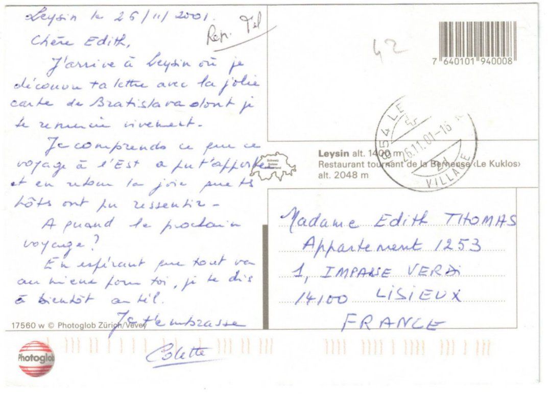 Cartoline postali: Leysin - Sessellift Berneuse – Usato da Binningen venduto da Mountainrider 1