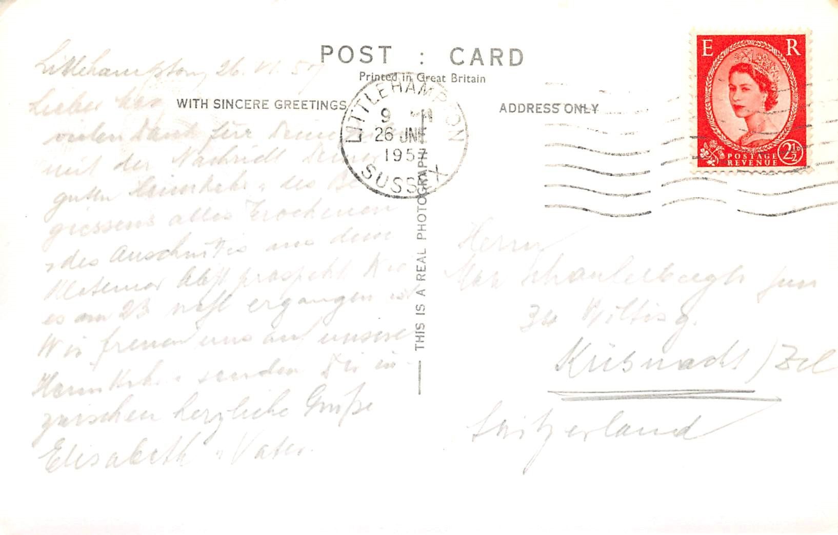 Cartoline postali: 2x Littlehampton, Segelboot, Strand – Usato da Ottikon b.Kemptth. venduto da Neptun1974 1