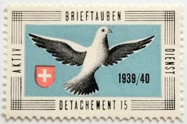 Soldatenmarke 2.WK, Brieftauben Det 15, 1939/40, Wi Bft 22