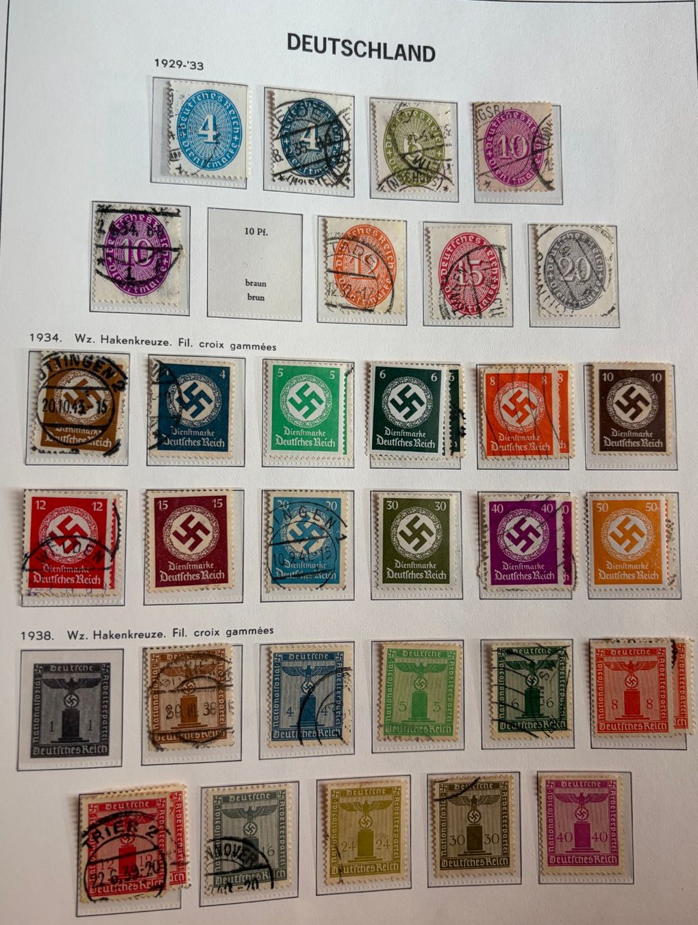 Alle Briefmarken: Briefmarken Deutsches Reich – Gebraucht aus Dotzigen von ser_8hp9