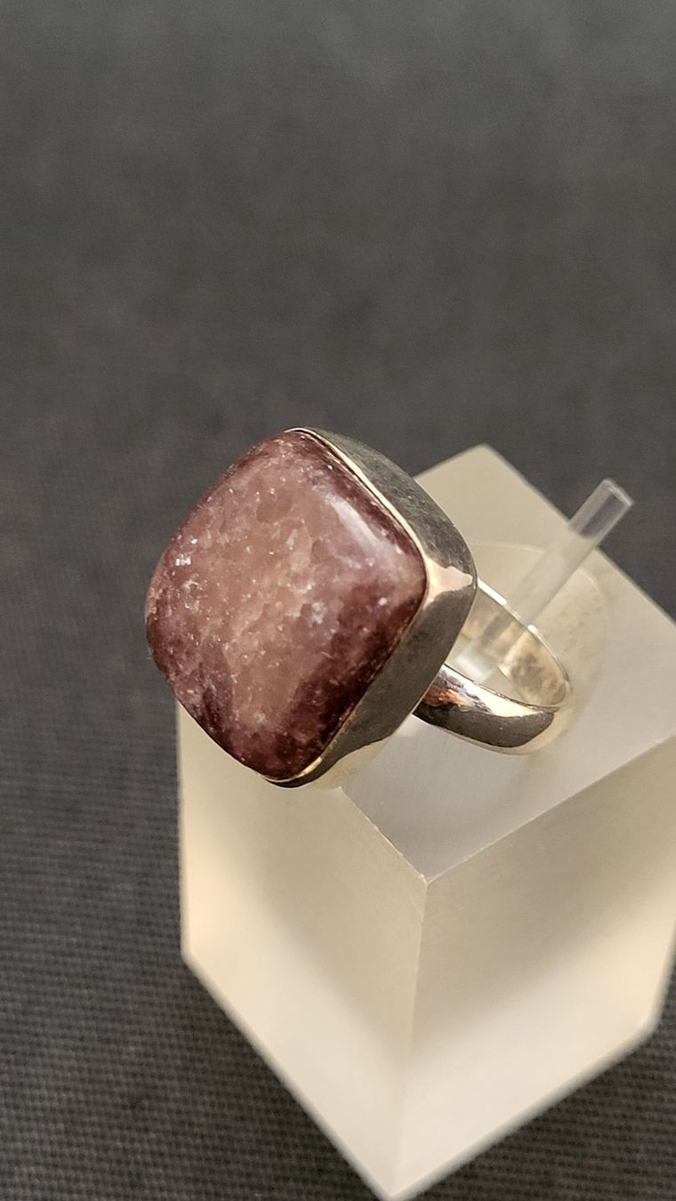 Anelli: Silberring mit Rubin-Zoisit – Usato da Basel venduto da spinne02