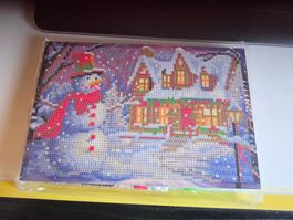 DIAMOND PAINTING HAUS MIT SCHNEEMANN