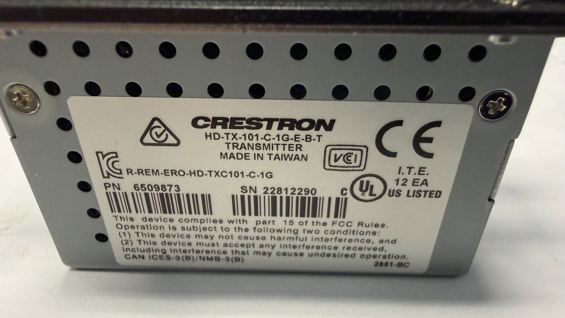Laufwerke & Adapter: Crestron HD-TX-101-C-1G-E-B-T Transmitter – Gebraucht aus Wallisellen von Audio_Video_UC 1
