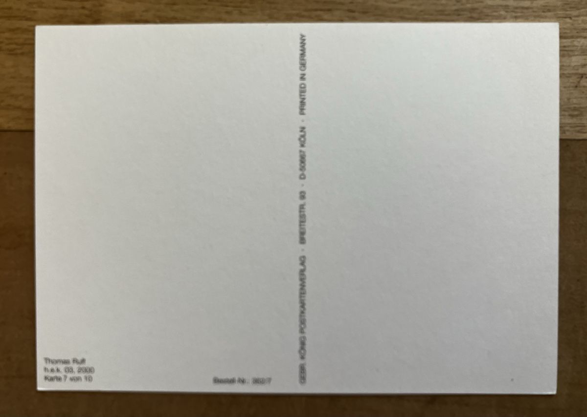 Cartes postales: AK Thomas Ruff – Neuf (Voir description) à Buchs AG par Allerleis 2