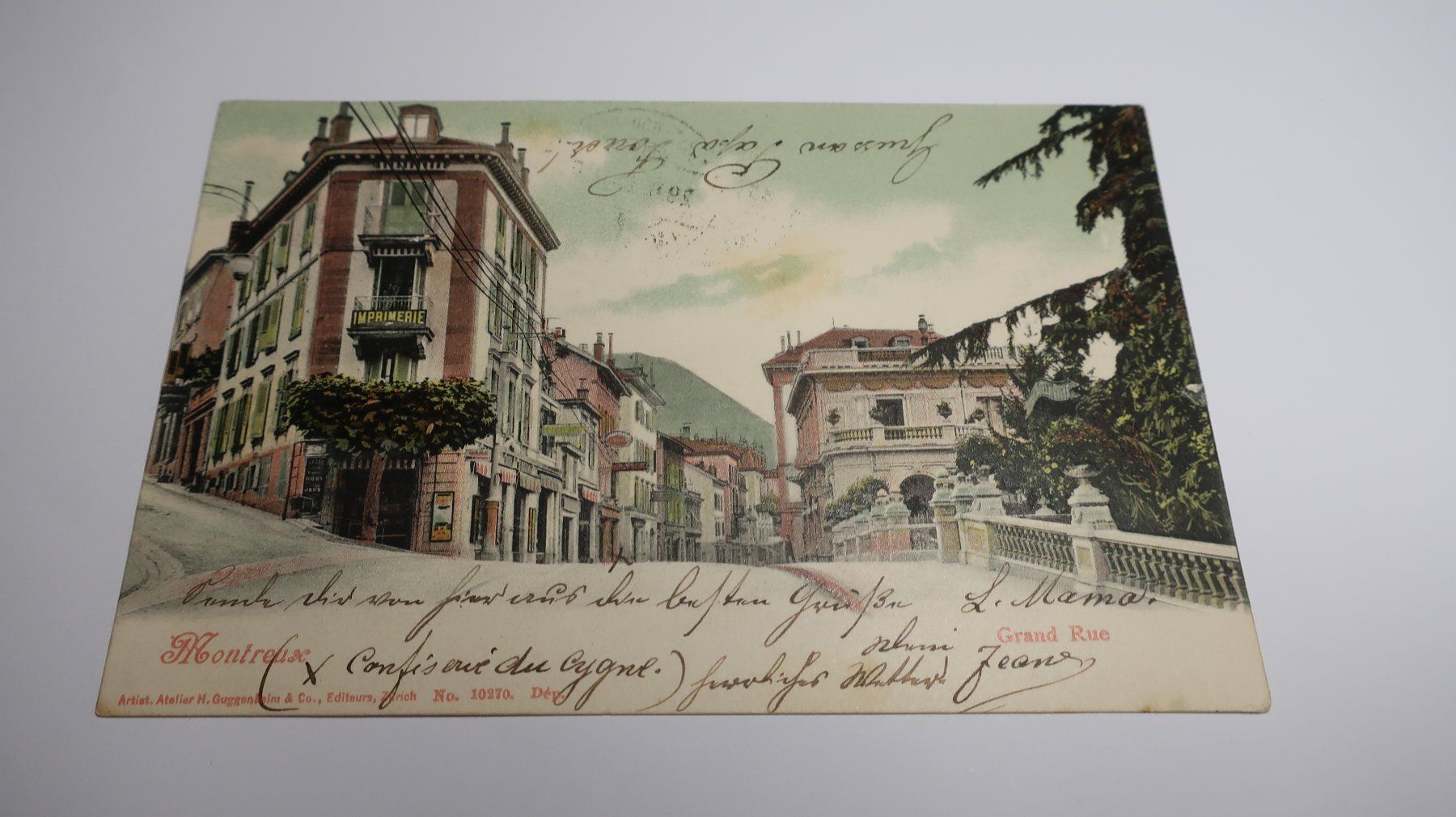 Ansichtskarten: Montreux Grand Rue  1904 – Gebraucht aus Cormoret von Pascalll2001 1