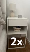 2x Table de chevet blanche 1 tiroir et 1 niche bon état