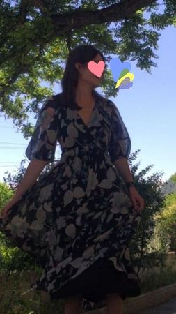 Sommerkleid Gr. S (eher M) mit Wickeloptik