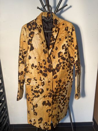 Mantel Sisley mit Leopardenmuster braun beige Grösse S