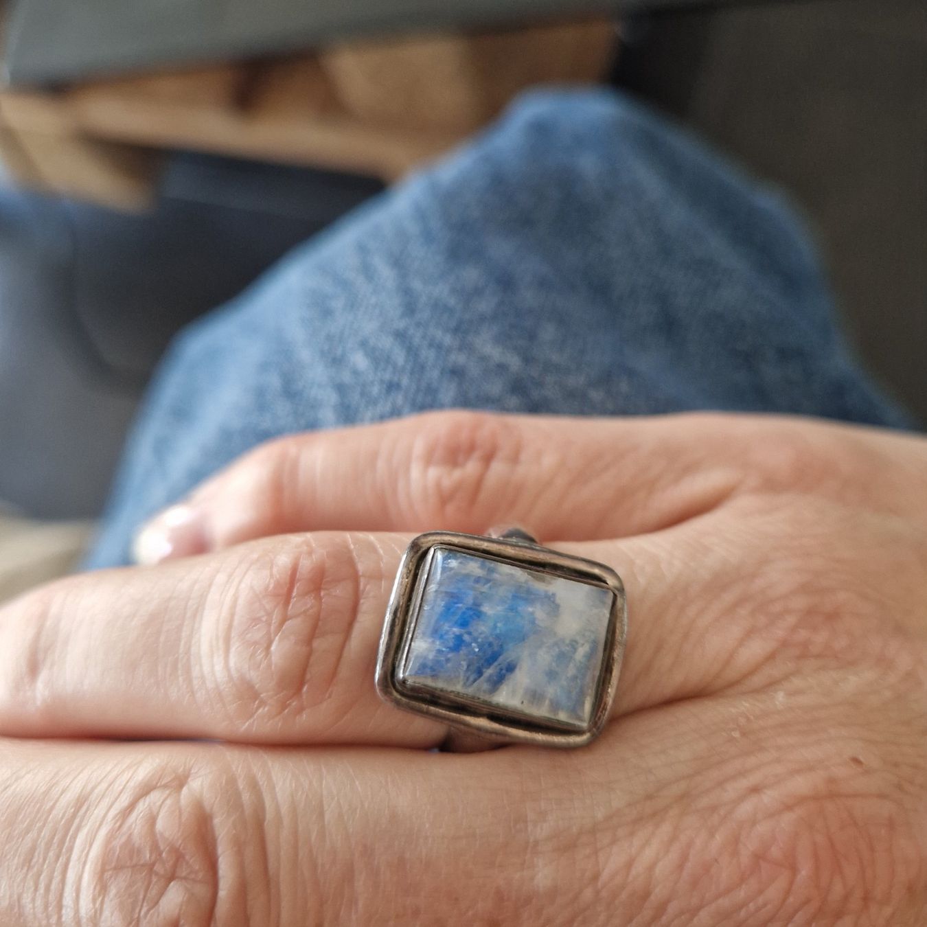 Ringe: 925 Silberring mit Mondstein, vintage, ca.53 – Gebraucht aus Gränichen von sunchi07 1
