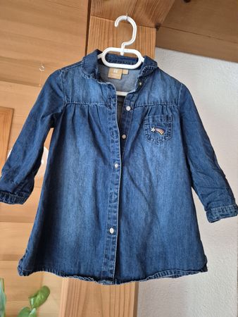Wunderschöne Jeansbluse/Jeanskleid 86