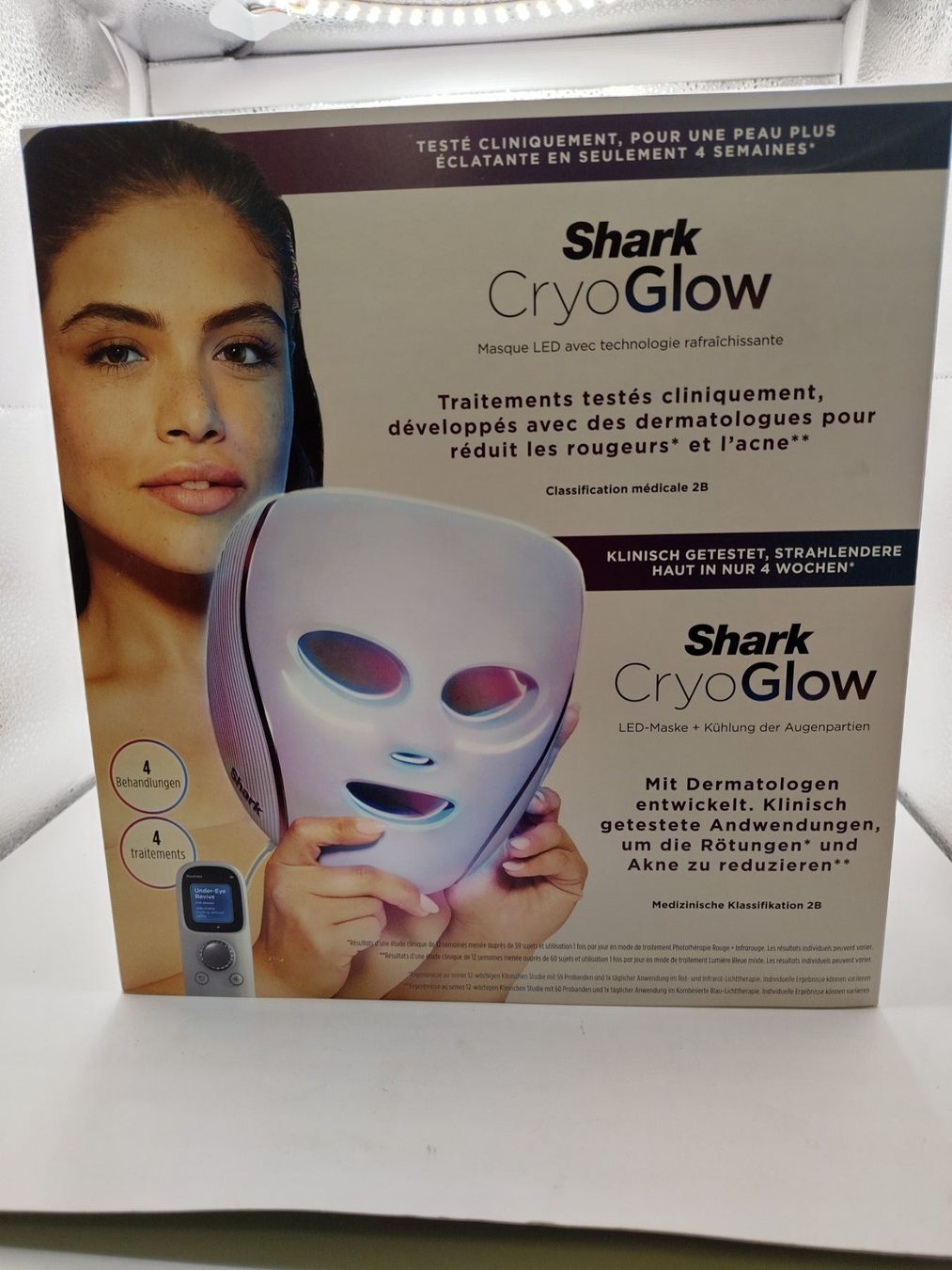 Gesichts- und Gehörschutz: Shark - CryoGlow LED-Maske - Lavender – Neu und originalverpackt aus Dällikon von Retouren_Resale